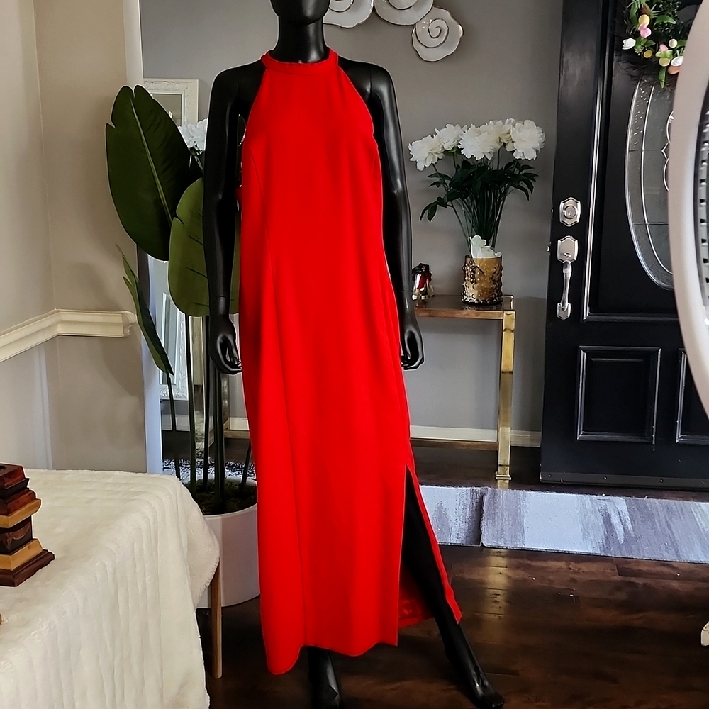 KAREN MILLER new york 2PIECE dress set Colour Red. Size(18)